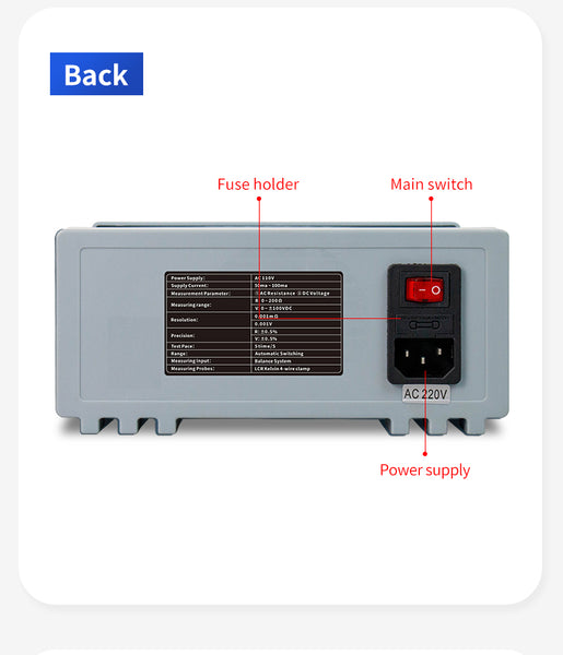 HeltecBMS High Precision Lithium Battery Pack Internal Resistance Tester Instrument /Voltage Tester for 18650/lifepo4 battery