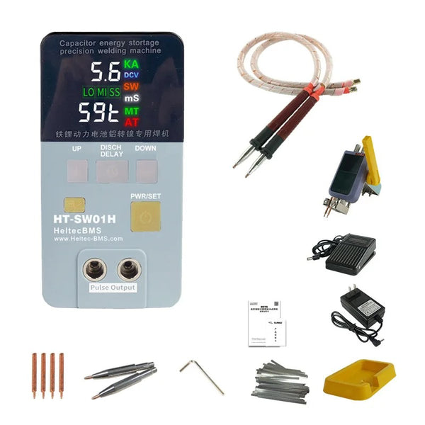 Heltec 12KW 21KW Portable Small Spot Welder/Capacitor Storage Battery Spot Welding Machine LED Digital Display 0.5mm thickness