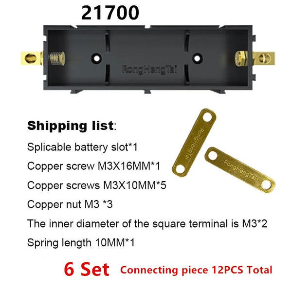 Splicable  21700/18650 battery holder/Battery Case/Solder-Free lithium battery box holder electronic high-current copper pillar