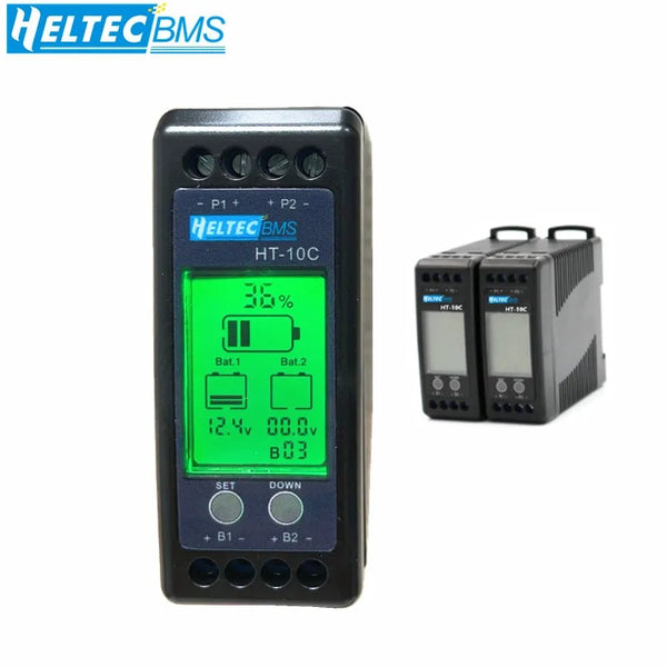 Heltec 12V Lead Acid Battery Equalizer 10A Active Balancer Lipo/Lifepo4 Connected in Parallel Series LCD Meter for 24/36/48V/96V