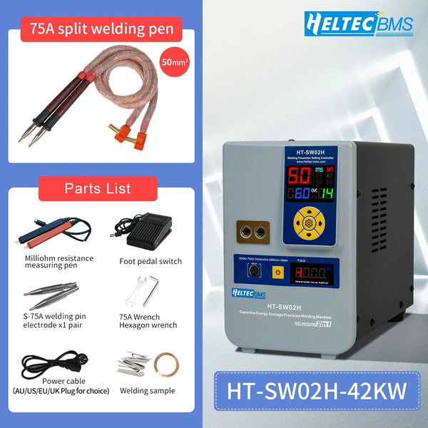 HT-SW02H package A 42KW 7000A High Power Battery Spot Welding Machine Welding Copper/Aluminum/Nickel Resistance Tester