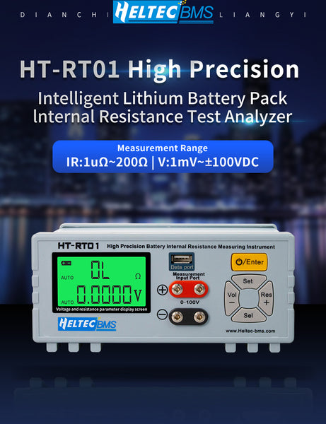 HeltecBMS High Precision Lithium Battery Pack Internal Resistance Tester Instrument /Voltage Tester for 18650/lifepo4 battery