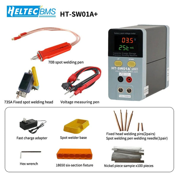 Heltec 12KW 21KW Portable Small Spot Welder/Capacitor Storage Battery Spot Welding Machine LED Digital Display 0.5mm thickness