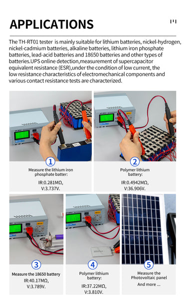 HeltecBMS High Precision Lithium Battery Pack Internal Resistance Tester Instrument /Voltage Tester for 18650/lifepo4 battery