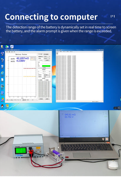 HeltecBMS High Precision Lithium Battery Pack Internal Resistance Tester Instrument /Voltage Tester for 18650/lifepo4 battery