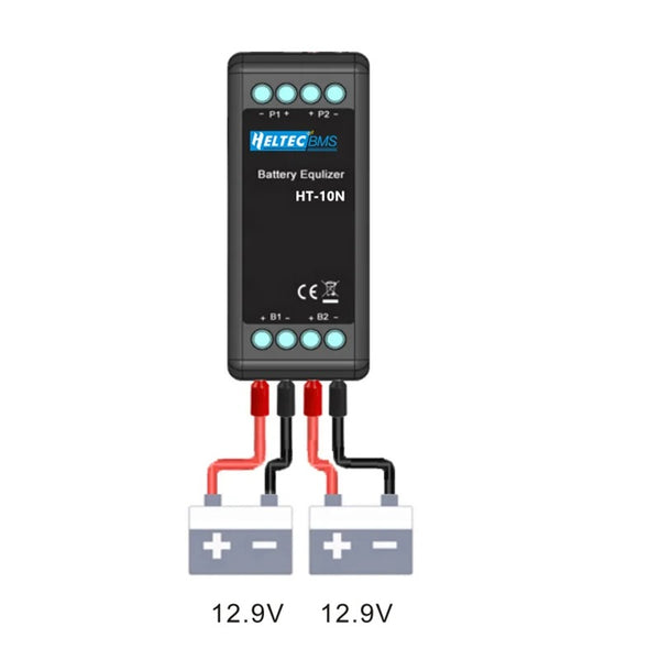 Heltec 12V Lead Acid Battery Equalizer 10A Active Balancer Lipo/Lifepo4 Connected in Parallel Series LCD Meter for 24/36/48V/96V