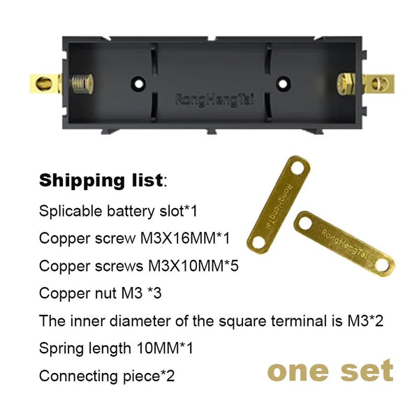 Splicable  21700/18650 battery holder/Battery Case/Solder-Free lithium battery box holder electronic high-current copper pillar