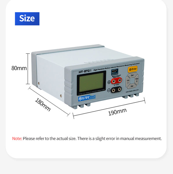 HeltecBMS High Precision Lithium Battery Pack Internal Resistance Tester Instrument /Voltage Tester for 18650/lifepo4 battery