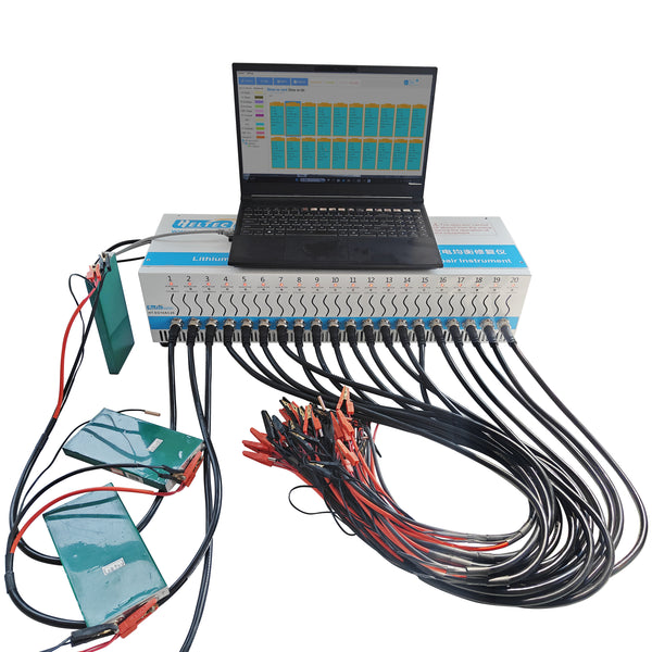 20 channel 10A High Accuracy Battery capacity tester with Voltage Equalizer 18650/21700 Lipo/Lifepo4 Battery car Repair