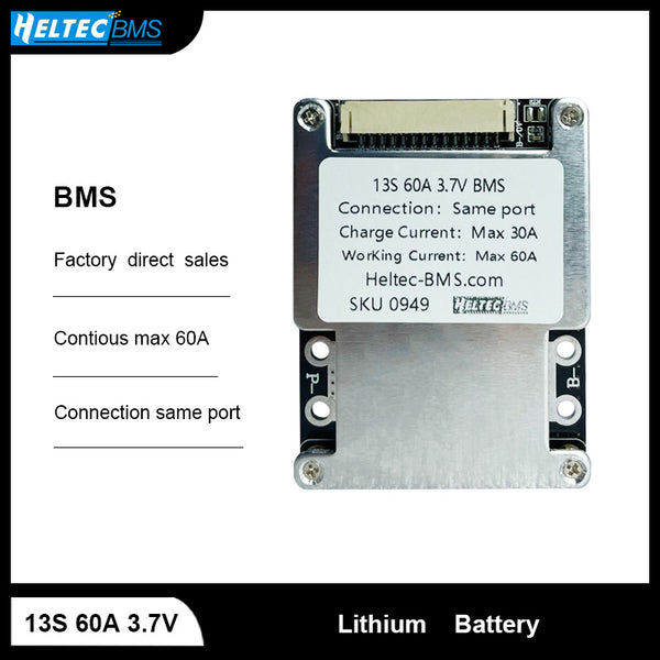 48V BMS 13S 60A Balance 3.7V Li-ion Battery Protection Board for 48V Electric bicycle and electric tools within 1200W