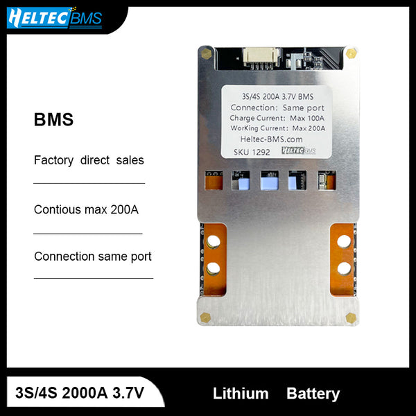 BMS 3S 4S Balance 200A 12.6V/16.8V 18650 Battery Protection Board Li-ion/Lipo Suitable for load battery less than 2000W