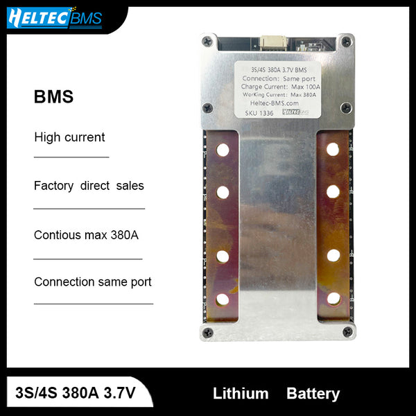 Continuous 380A 3S 4S 380A 400A bms Hight current 12V lipo/lifepo4 battery protection board for car/RV