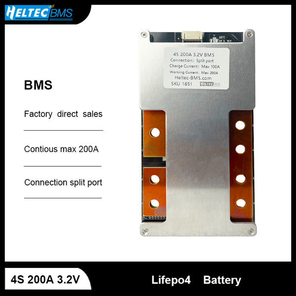 12V BMS Solar Energy Storage BMS 3S 4S 200A Continuous Lifepo4 BMS bat ...