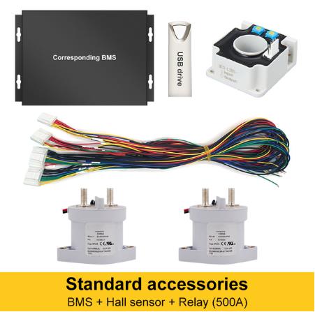 Qucc 500A 4S 6S 8S 10S 12S 13S 14S 15S 16S 17S 20S 24S 27S 30S 32S Li Ion LiFePO4 Smart BMS Relay Contactor with BT UART 485 CAN