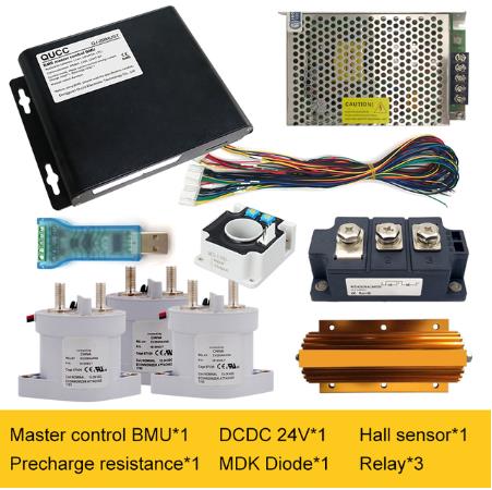 Li-ion Lifepo4 LTO 40S 60S 240S Master Slave 96V 144V 216V Smart BMS High pressure BMU BCU With UART RS485 CAN Relay Bms