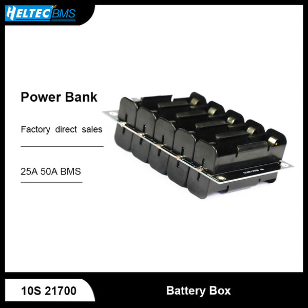 Power Wall 36V  21700 10S Battery Holder 21700 Power Bank Case BMS Lithium Battery Balancer 25A 50A 21700 Storage Box 2170