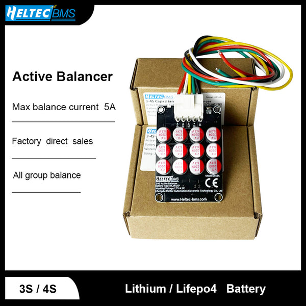 Whole Group Balancer  3S 4S 5A Active Balancer Lifepo4 Lithium Lipo Battery Energy Active Equalizer Fit Capacitor Silicone cable