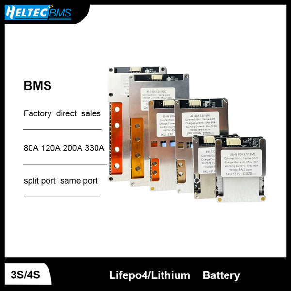 12V BMS 3S 4S 80A 315mA/105mA Balance Current 3.7v Li-ion/Lifepo4 battery protection baord for 21700 /18650 electric wheelchair