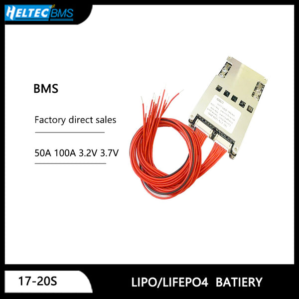 17-20S 50A 100A BMS for Electric car/electric motorcycle 3.2v lifepo4/3.7v lipo battery protection board