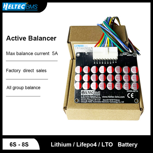 Heltec 6S 7S 8S 5A 6A Active Equalizer Balancer/8s equalizer Lifepo4 Lithium Lipo LTO Energy transfer board Fit Capacitor