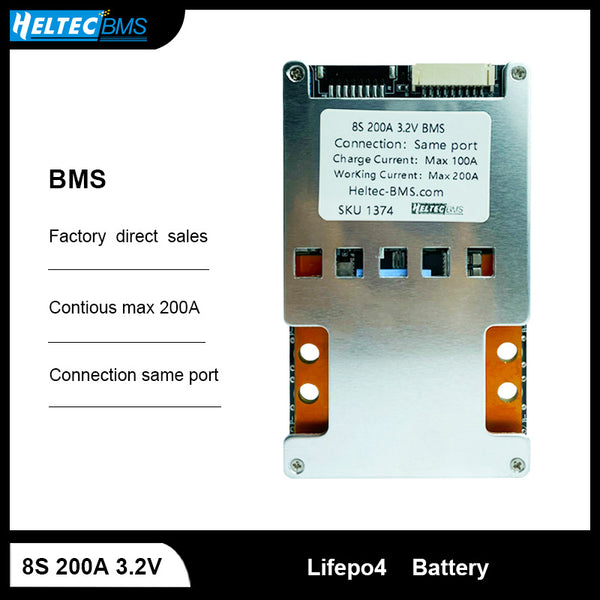 Wholesale18650 BMS  8S 200A Balance Board for 3.2V LifePO4 Battery protection board 29V 25.6V