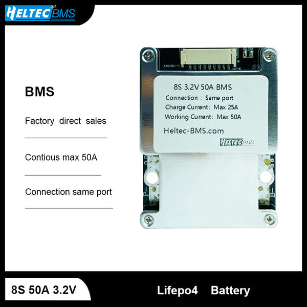 Wholesale 24V BMS 8S 50A 18650 BMS Balance Board for 3.2V LifePO4 Battery protection board 24V/1200W motor/energy  storage