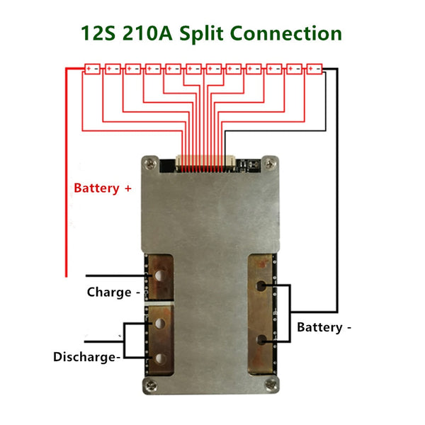 36V 12S 200A 210A Lifepo4 BMS 13S 200A 210A lipo battery protection board for Solar Energy Storage/ Electric scooter/Car start