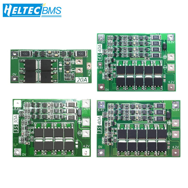 2S/3S/4S 20A 30A 40A 60A BMS With Balance 18650 BMS Lifepo4 Lithium battery protection board/BMS board For Drill Motor