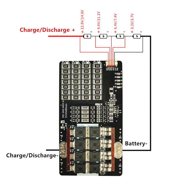 Heltec BMS Specail for 1800CC below Motorcycle Startup 12V 4S 80A Lifepo4/Lithium Iron Phosphate battery protection board