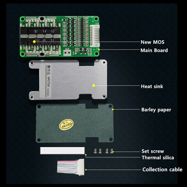 Temperature control switch 12V 3S 4S BMS 10A 15A 20A 18650 solar protection board Li-ion lifep04 battery managment system