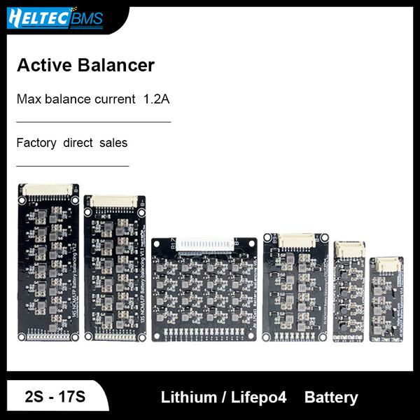 16S 48V 60V 1.2A Li-ion Lipo Lifepo4 LFP Battery Active Equalizer BMS  Balancer Inductive Balance Lithium Battery Energy Transfer Board (16S)