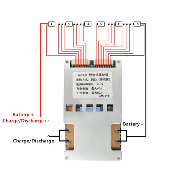 Heltec 48V 60V BMS 16S 60A 80A 120A 160A 200A 250A 300A 350A Lifepo4/lipo battery protection board solar energy storage